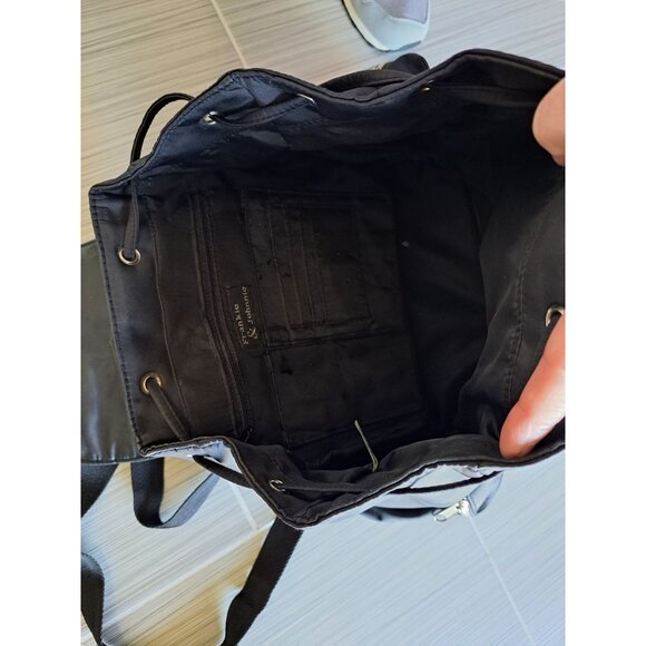 Frankie & Johnnie Black Nylon Purse Backpack With Silver Travel - Picture 7 of 9